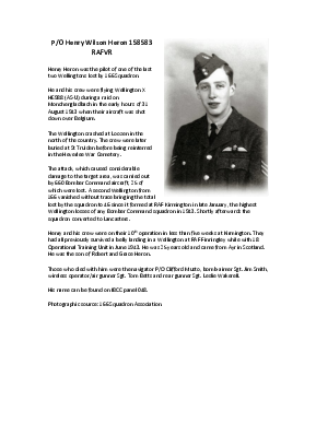 A preview of a PDF biography for Heron, Henry Wilson